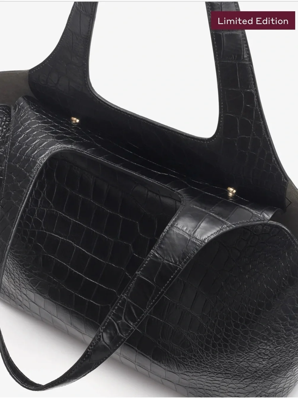 Cuyana System Tote 16-inch (Croco) - Anniversary Collection black new nvr worn!